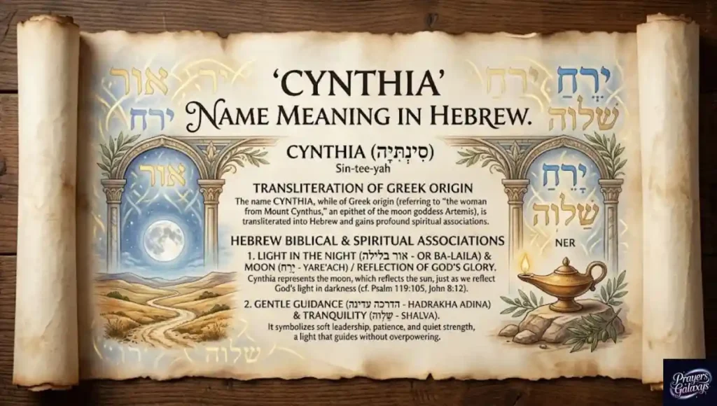 Cynthia Name Meaning in Hebrew
