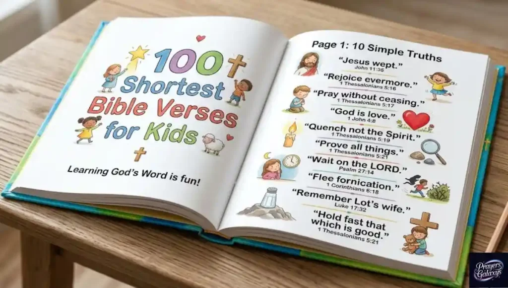 100 Shortest Bible Verses for Kids