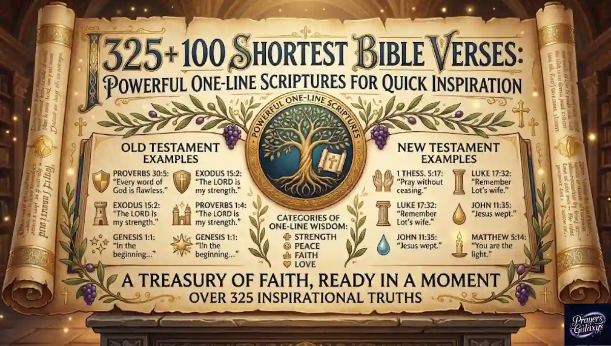 325+ 100 Shortest Bible Verses: Powerful One-Line Scriptures for Quick Inspiration