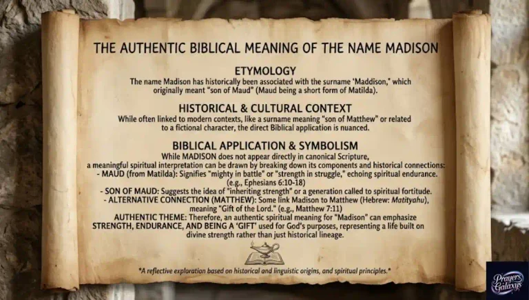 The Authentic Biblical Meaning of the Name MADISON