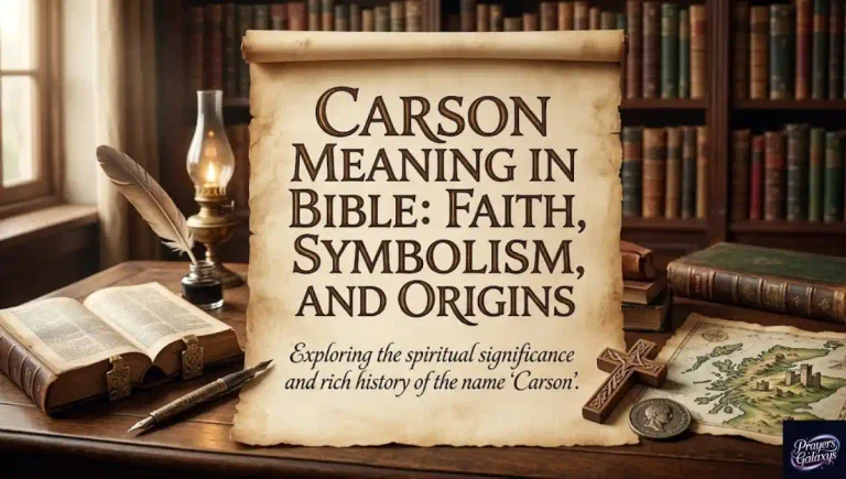 Carson Meaning in Bible: Faith, Symbolism, and Origins